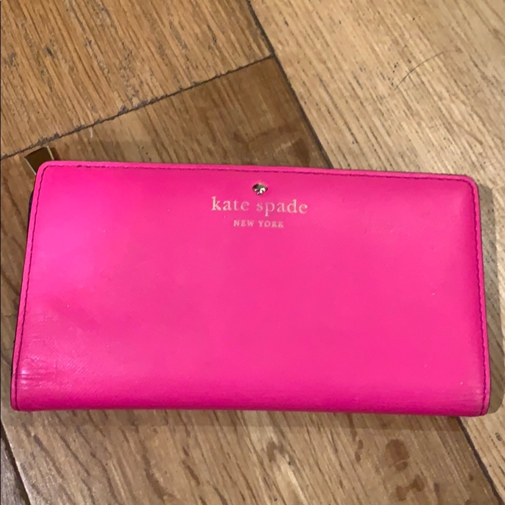 Hot pink Kate Spade wallet